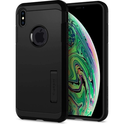 Spigen Tough Armor Case - хибриден кейс с най-висока степен на защита за iPhone XS Max (черен)