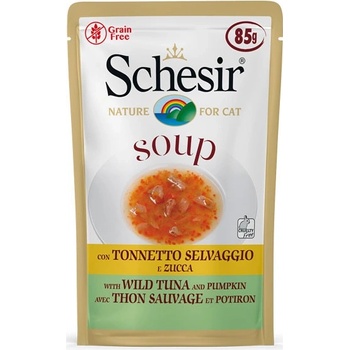 Schesir Cat Soup Divoký tuniak s tekvicou 85 g