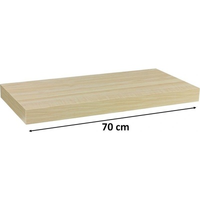Nástenná polica STILISTA VOLATO - svetlé drevo 70 cm