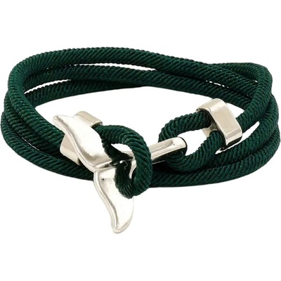 Amparo Miranda náramek Velrybí ploutev stříbrná B0471 zelená