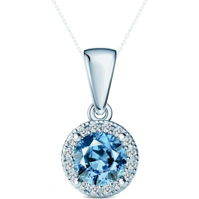Savicki Prívesok This is Love biele zlato modrý laboratórny diamant laboratórne diamanty TIL Z01 BR 050 LABBLUE B
