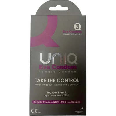 Uniq Eva Female Condoms No Latex 3 pack