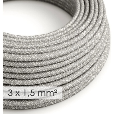 Creative Cables 3x1,5mm² len přírodní šedá 1 m