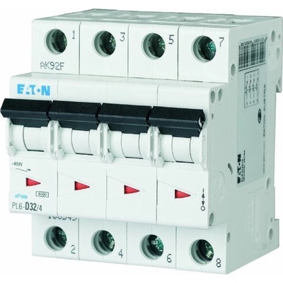 Eaton 4P C 32A 6kA AC PL6-C32/4 166526