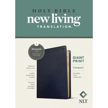 NLT Compact Giant Print Bible, Filament Enabled Edition Red Letter, Leatherlike, Navy Blue Cross TyndaleImitation Leather