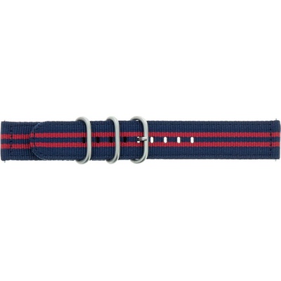 iTFit Универсална сертифицирана каишка за Samsung Gear Sport и Galaxy Watch (20мм) - iTFit GP-R815SAEEBAC Nato Strap (тъмносин-червен) (GP-R815SAEEBAC)