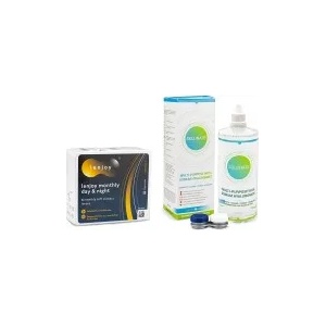 Lenjoy Monthly Day & Night (6 лещи) + Solunate Ⓢ Multi-Purpose 400 ml с кутия