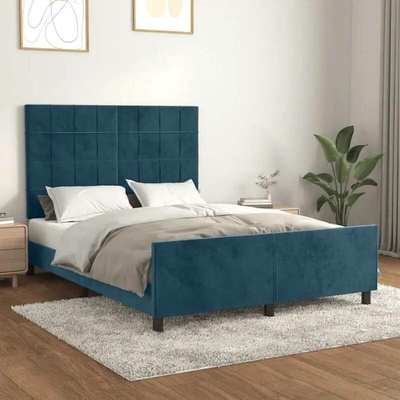 zahrada-XL 3125761 Rám postele bez matrace tmavě modrý samet
