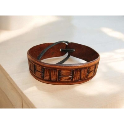 Naky kožený náramek na řemínek Santiago N0928