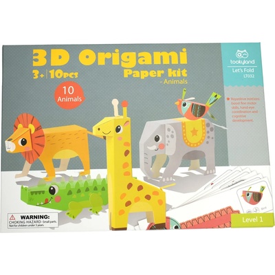 Tooky Land Творчески комплект Tooky Land - Хартиени 3D животни (LT032)