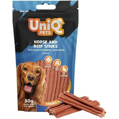 Uniq Pets Meaty Horse and Beef Sticks меки стикчета за кучета с конско месо и говеждо, 80 г