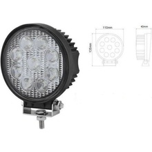 Pracovné svetlo LED 2200 lm, 135x110x40 mm, 9xLED