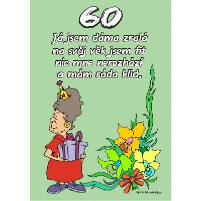Certifikát 60 pro ženu