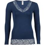 Engel Дамско копринено термобельо Engel Women's Shirt L/S with Lace Silk base layer - Marine - размер 46/48 (EU) (114-1894-0114)