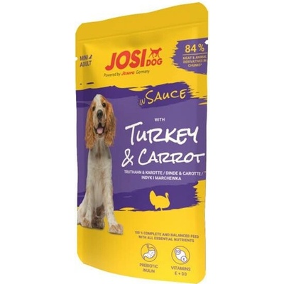JosiDog Pamlsok Dog Turkey&Carrot in Sauce 100 g