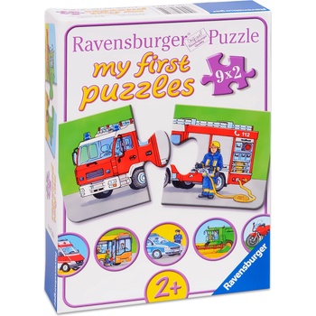 Ravensburger Пъзел Ravensburger от 9 x 2 части - Аварийни машини (7332)