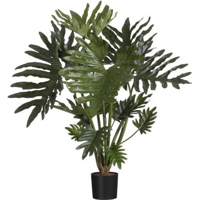 Umělý filodendron, v květináči, zelený, výška 85 cm