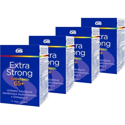 GS Extra Strong Multivitamin 65+ 4 × 60 tablet + 60 kapslí