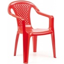 Ipea dětská plastová židlička červená