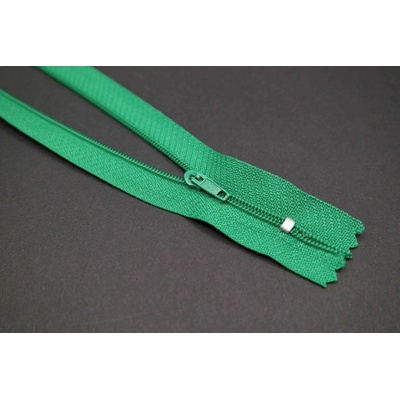 Nedeliteľný jemný plastový špirálový zips (veľkosť číslo 3) rôzne farby - dĺžka 12 cm - 60 cm 18 cm Zelená opálová