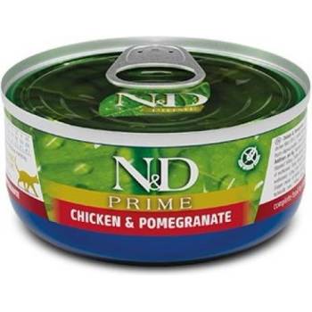 Image 1 of Farmina N&D PRIME Cat Chicken & Pomegranate Adult GRAIN FREE - консерва за котки в зряла възраст, с пиле и нар, БЕЗ ЗЪРНО, 70 гр Италия PND070009