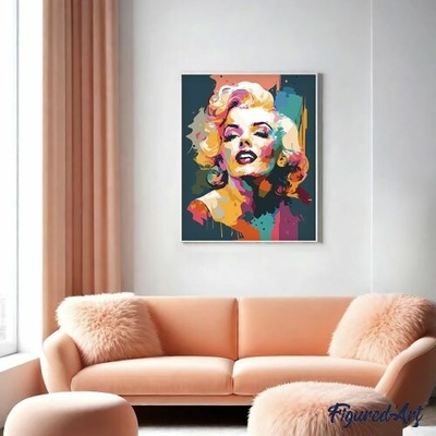Figured ART Malování podle čísel MARILYN MONROE bez rámu 40 x 50 cm