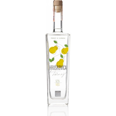 Chateau Selešťany Hruškovica 52% 0,5 l (čistá fľaša)