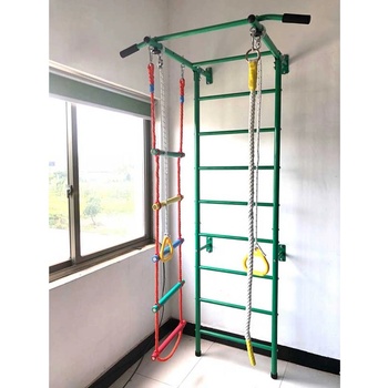 RESTPRO Детска метална шведска стена с аксесоари, зелена (kid-2-green)