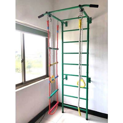 RESTPRO Детска метална шведска стена с аксесоари, зелена (kid-2-green)