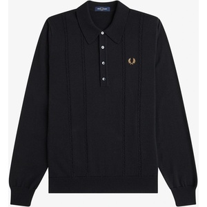 Fred Perry Блуза с яка Fred Perry Men's Long Sleeve Polo Shirt - Blk/Gld 102