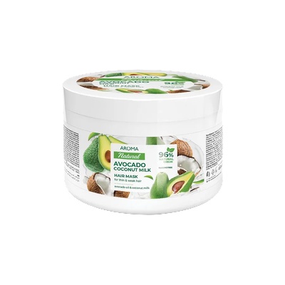 AROMA Маска за коса aroma natural Авокадо и Кокосово мляко 450 мл (ар-05-33)