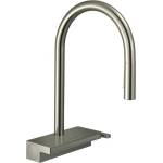 Hansgrohe Aquno Select M81 170 издърпващ се кухненски смесител, матиран хром, с 3 струи 73837800 (73837800)