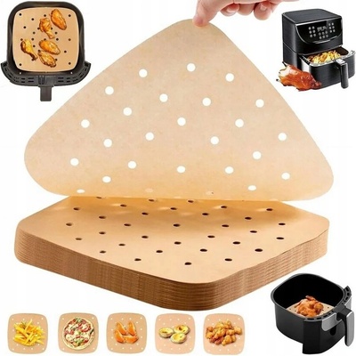Papírové tácky do fritézy AIRFRYER, vložky do horkovzdušné fritézy, 100 ks