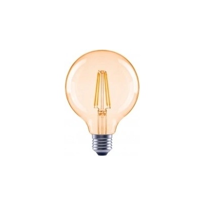 Xavax LED Filament žiarovka, E27, 680 lm nahrádza 52 W, dizajn G95, teplá biela, jantárová farba