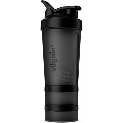 Vilgain Shaker Pro 2Go – Black 450 ml + 150 ml + 100 ml – Sleviste.cz
