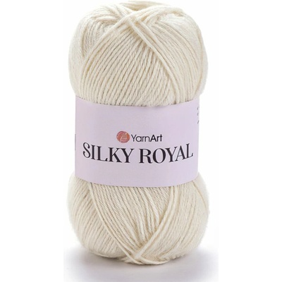 YarnArt pletací příze YarnArt SILKY ROYAL 430 smetanová, klasická 50g/140m
