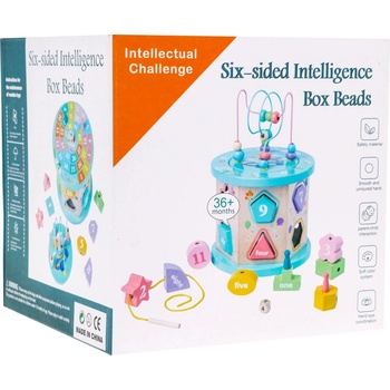 Joko multikocka s labyrintom vkladačkou a kockami na navliekanie