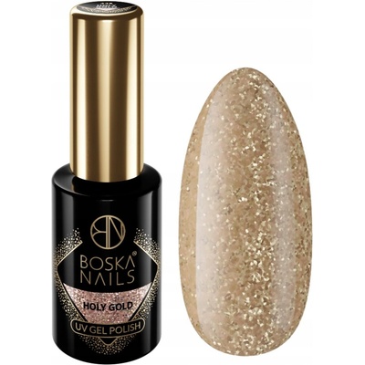 Boska Nails Hybridný lak na nechty 445 Holy Gold Zlatý Trblietavý 6ml
