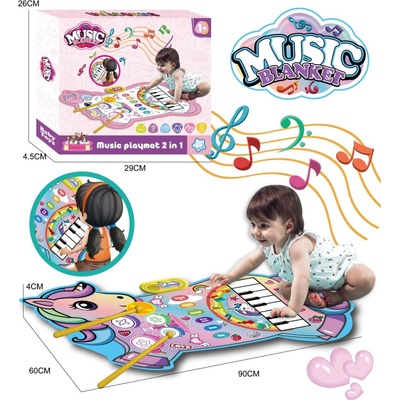 Armtoys БЕБЕШКИ МУЗИКАЛЕН КИЛИМ ПИАНО ЕДНОРОГ 90*60