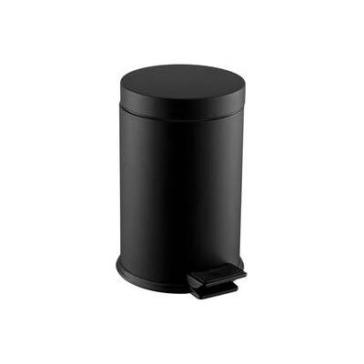 Dayco Metal Кош за отпадъци, с педал, метален, ø18 х 29 cm, 5 L, черен (0102B)