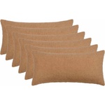 vidaXL Калъфка за възглавница 6 pcs HEERLEN Бежово 40 x 80 cm Букле (909953)