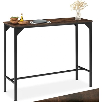 VASAGLE Barový stůl se dvěma židlemi LBT017B01 Vintage hnědá/černá – Hledejceny.cz