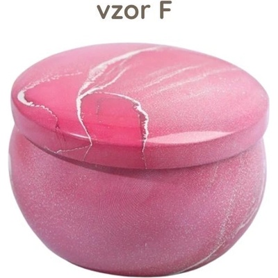 Plechová dóza, ornament II., na sviečku, 75 ml F