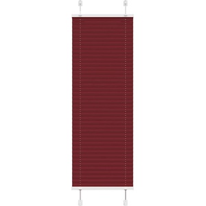 vidaXL Плисирана щора, бордо червена, 50x150 см, ширина на плата 49, 4 см, полиестер (4015235)