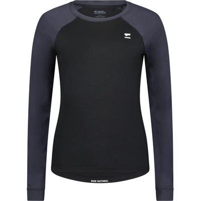 Mons Royale Дамска фланелка с дълъг ръкав за колоездене Mons Royale Women's Tarn Merino L/S Merino longsleeve - Black / 9 Iron (156-2460-0212)