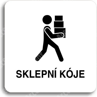 ACCEPT Piktogram sklepní kóje - bílá tabulka - černý tisk bez rámečku