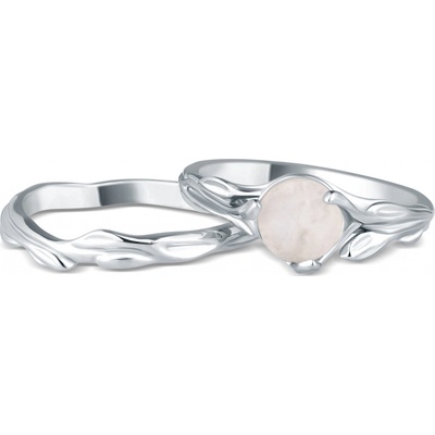 Olivie Dva stříbrné prsteny MĚSÍČNÍ KÁMEN 7758