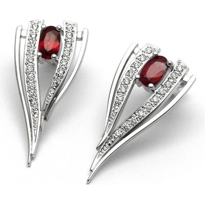 Klenoty Budín ručně vyrobené z bílého zlata s rubíny a diamanty J-28532-17