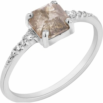 Eppi Jedinečný prsteň so salt and pepper diamantom Embla R43369