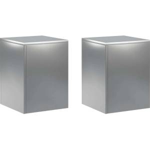 vidaXL Стойка за растения 2 pcs Сребристо 30 x 30 x 40 cm (8012471)